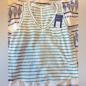 NWT Universal Thread tank top. White and green striped.